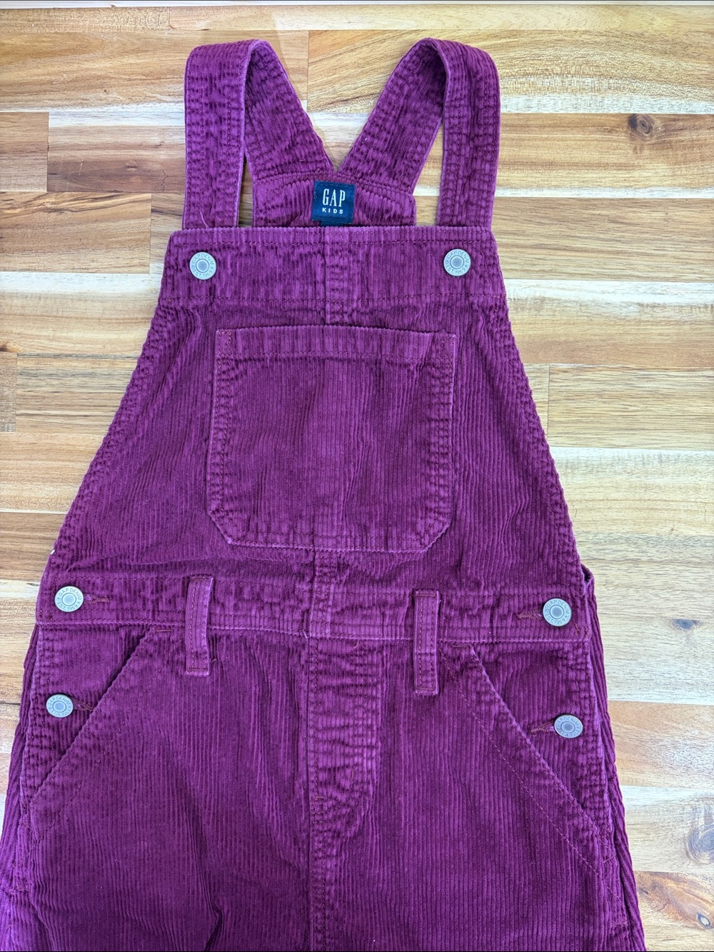 GAP Kids Plum Corduroy Overalls with Front Pocket
